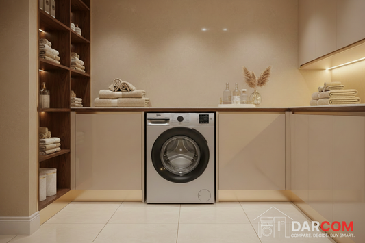Beko Washing Machine Premium Champagne with DARCOM Logo