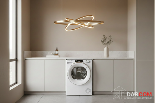Candy Dryer Laundry Room Lifestyle with DARCOM Logo