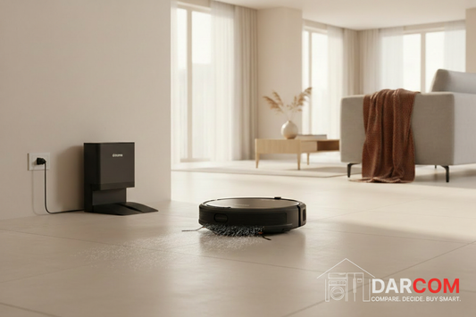 Dreame Robot Vacuum with DARCOM Logo - Lifestyle Home