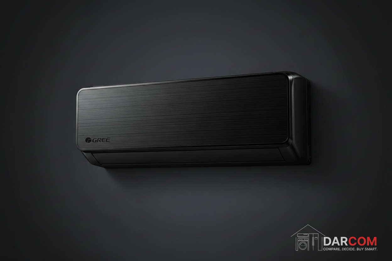 Gree AC Unit Dark Background with DARCOM Logo