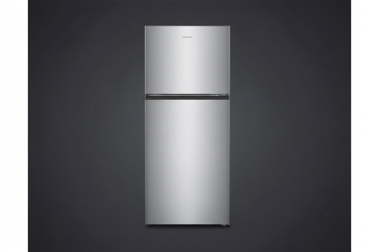 Hisense Silver Refrigerator Isolated