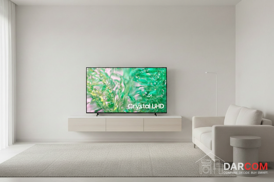 Samsung 50" TV with DARCOM logo - Minimalistic Space