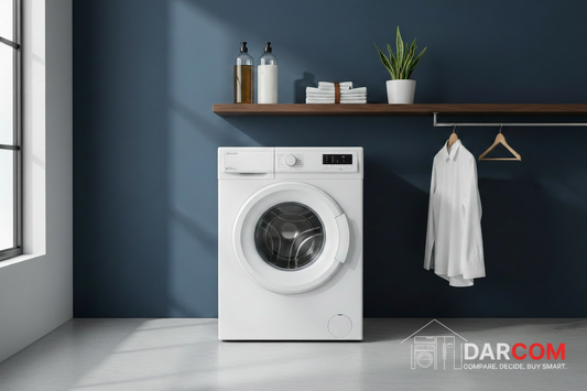 Sharp Washing Machine Lifestyle with DARCOM Logo