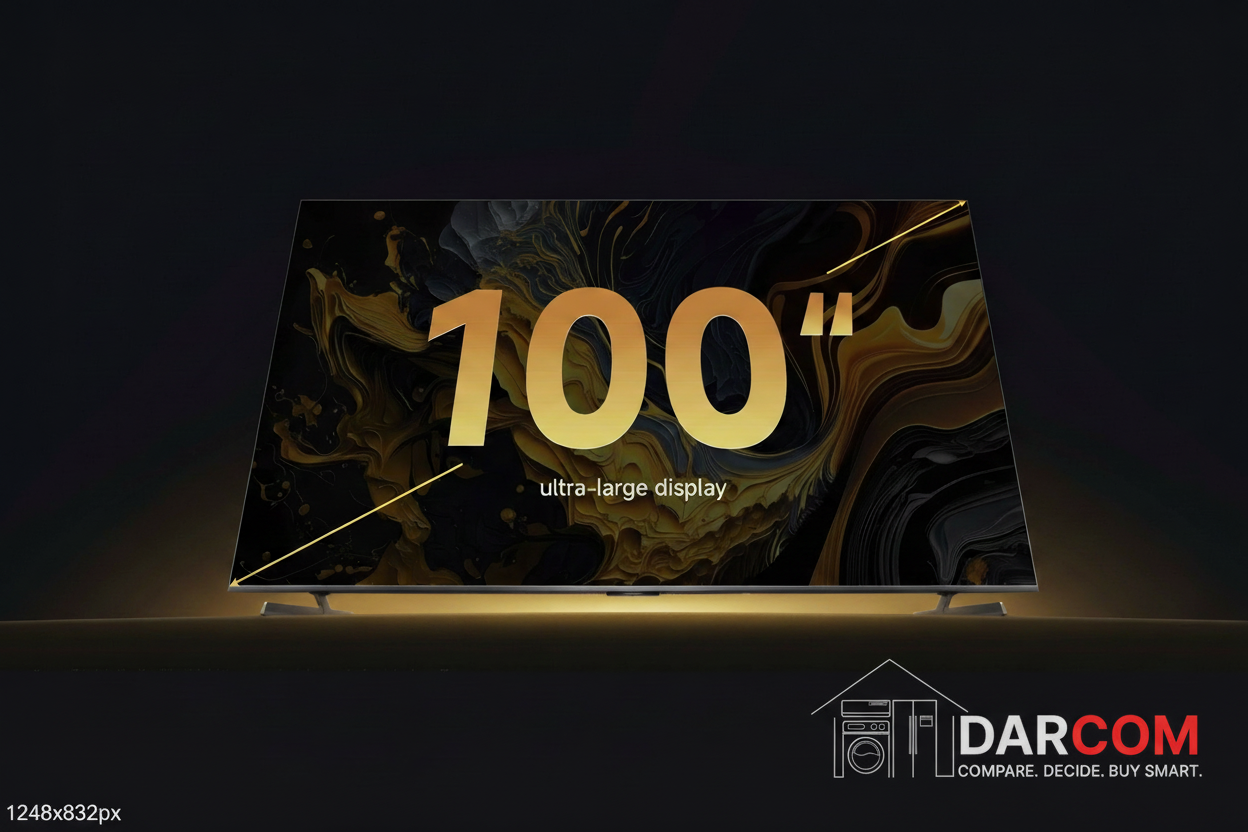 Xiaomi TV with DARCOM logo - Dark Background