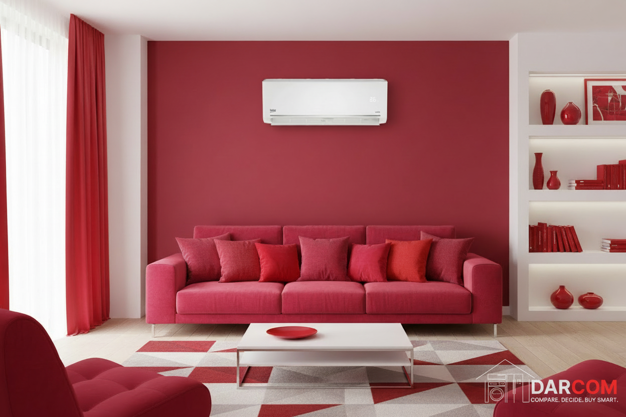 Beko Air Conditioner Living Room Red with DARCOM Logo