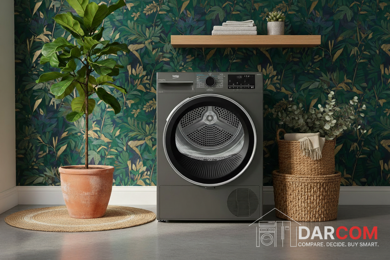 Beko Dryer Lifestyle with DARCOM Logo