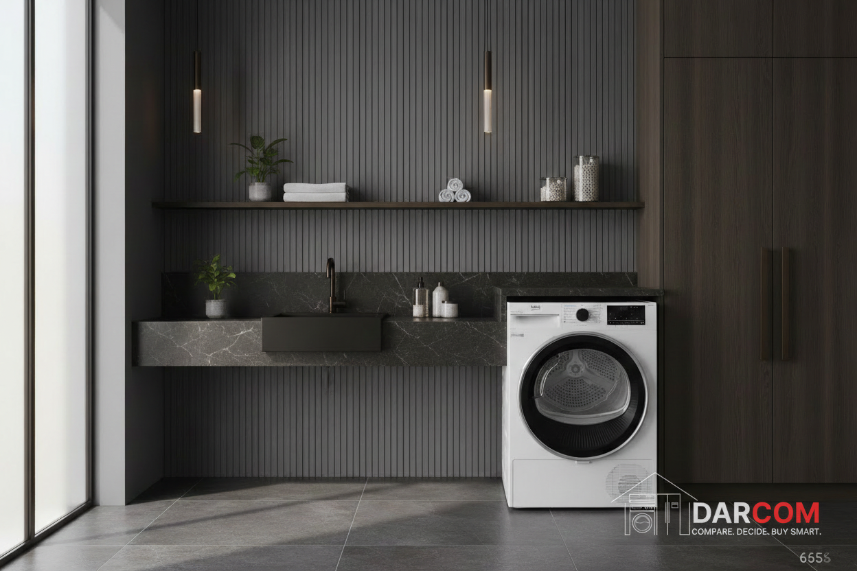 Beko Dryer Premium Laundry Room with DARCOM Logo