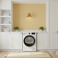 Beko Dryer Yellow Laundry Room with DARCOM Logo