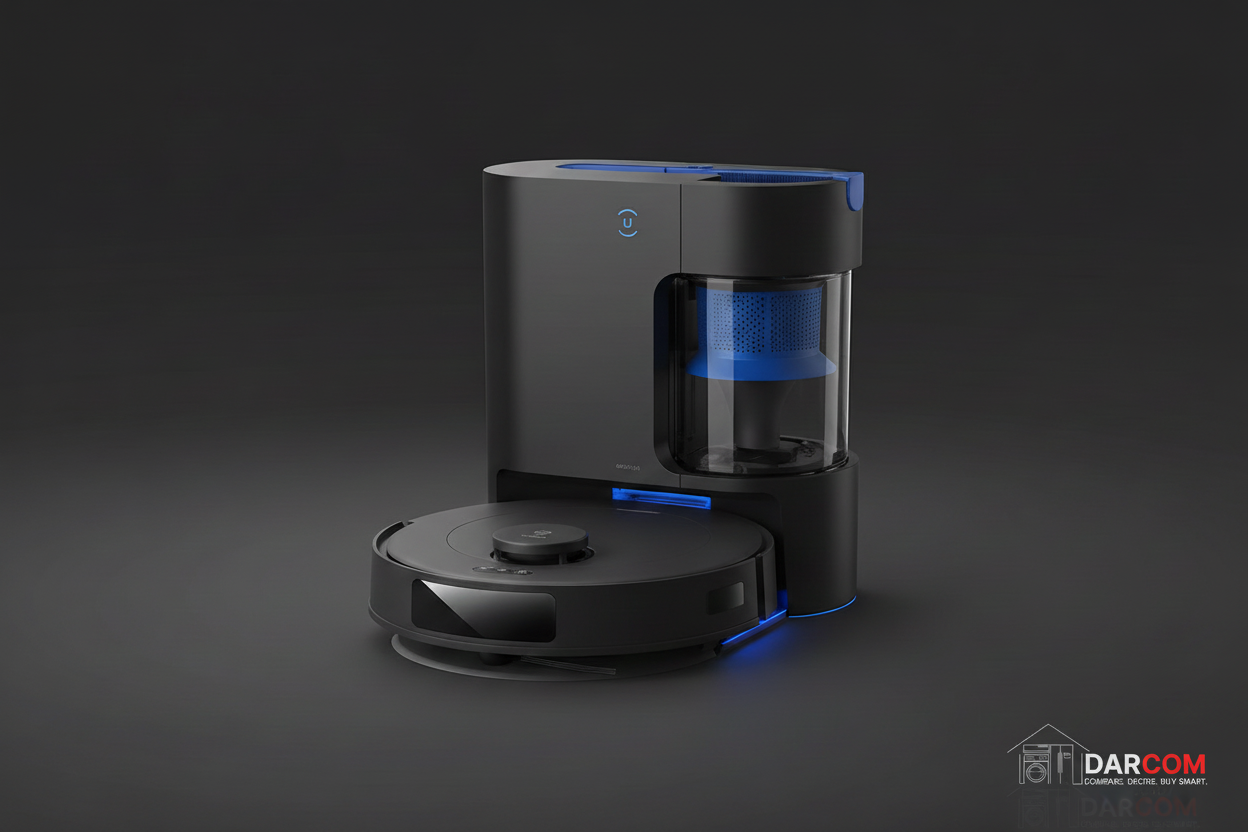 Dark background with DARCOM logo