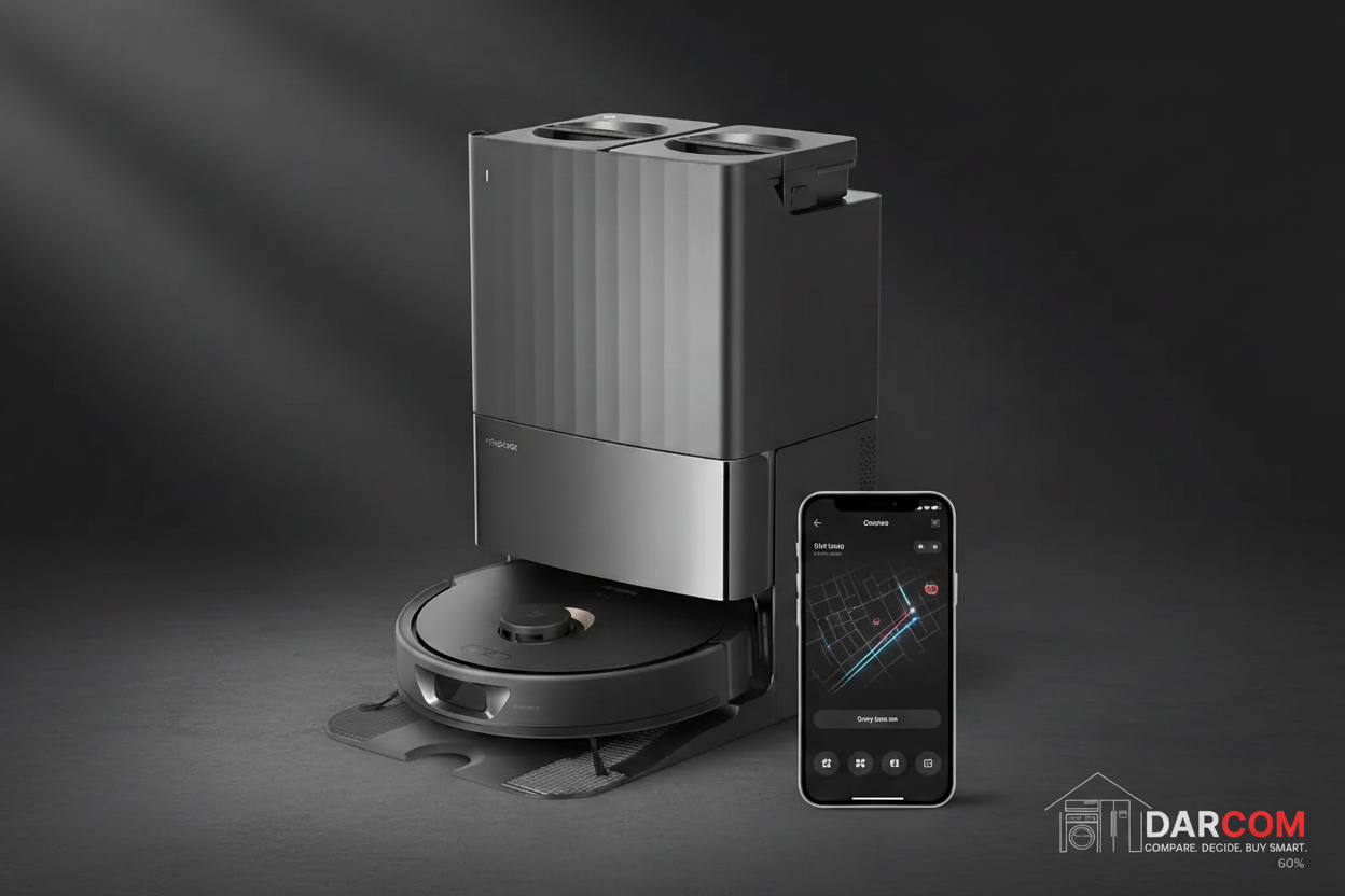 Dark theme with DARCOM logo