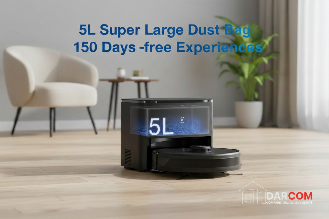 Dust bag feature with DARCOM logo