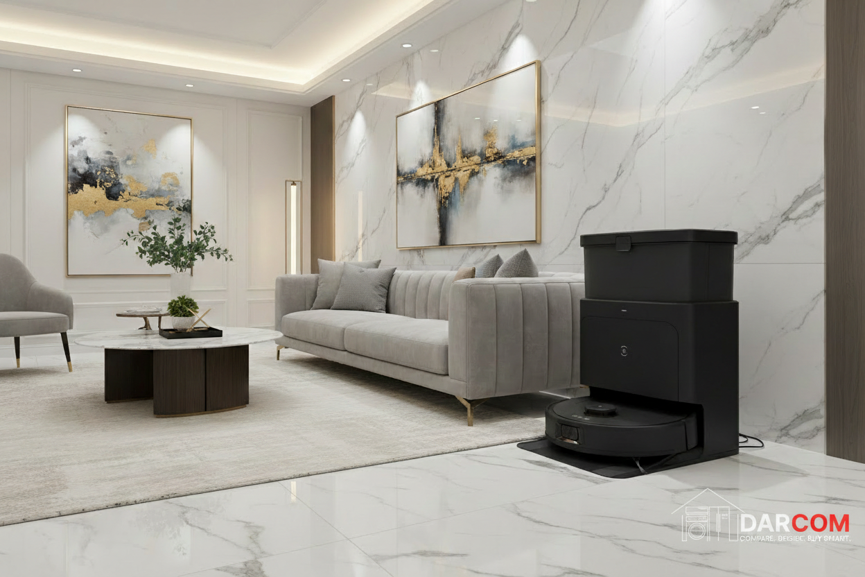 Ecovacs Living Room with DARCOM Logo