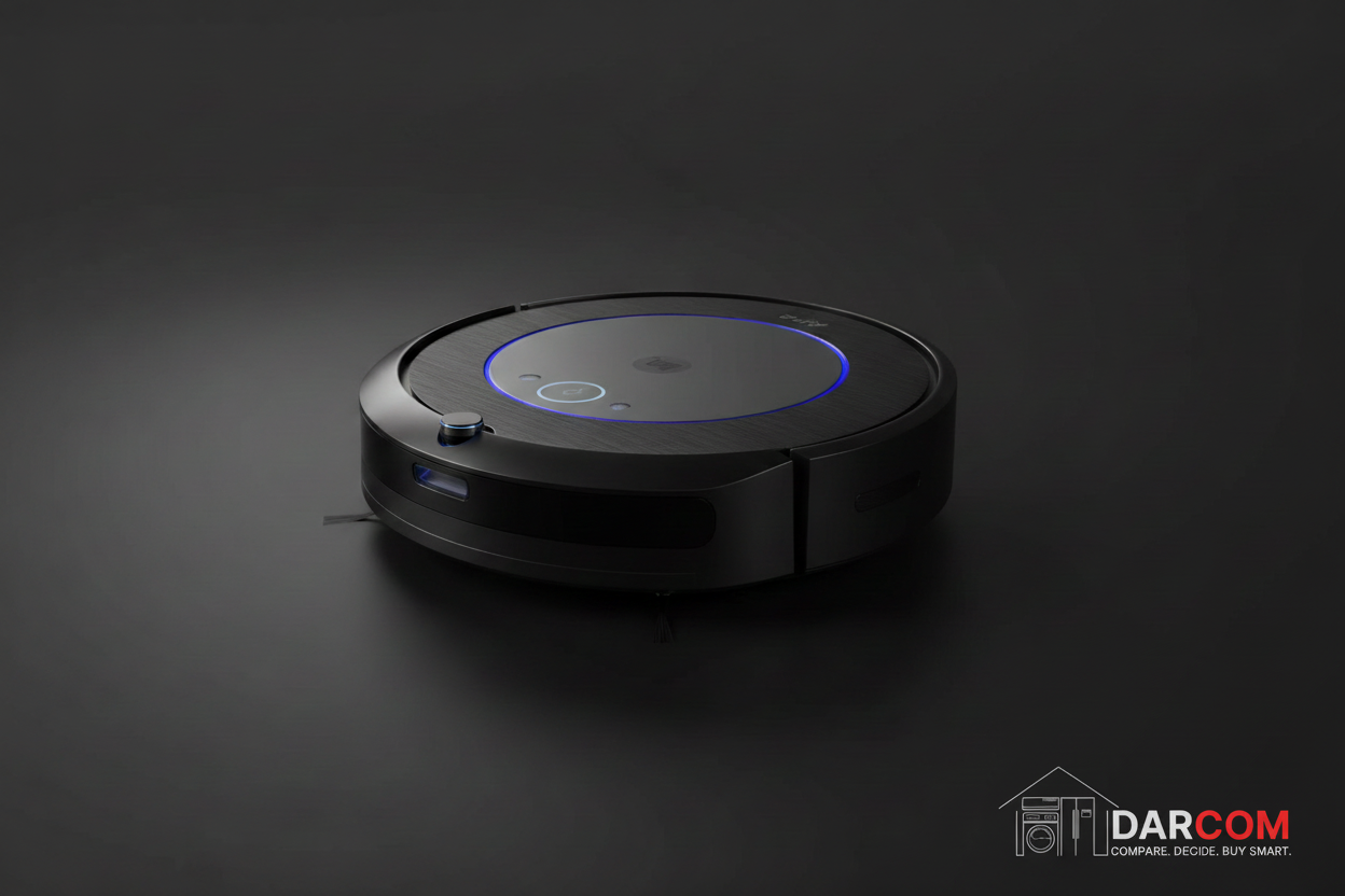 eufy RoboVac G50 Dark Background with DARCOM logo