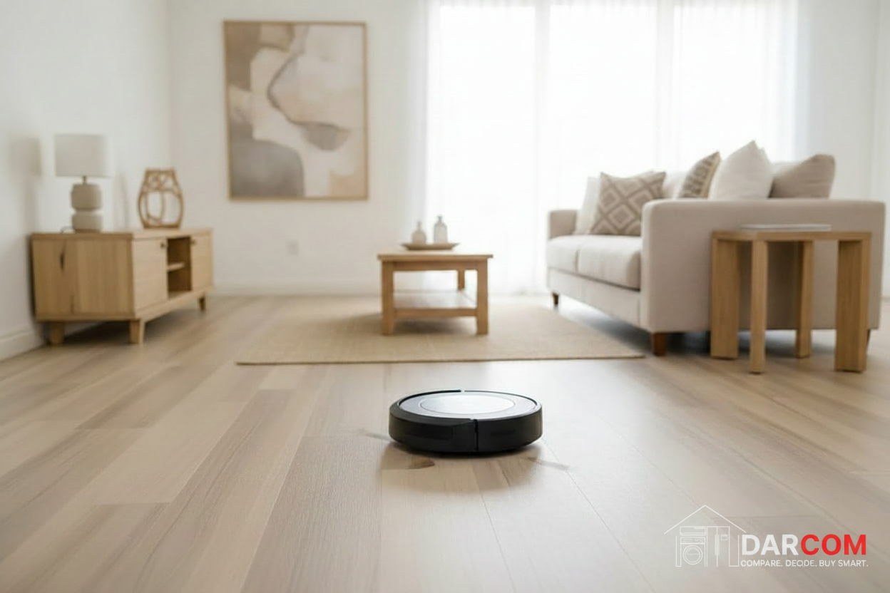 eufy RoboVac G50 Living Room with DARCOM logo