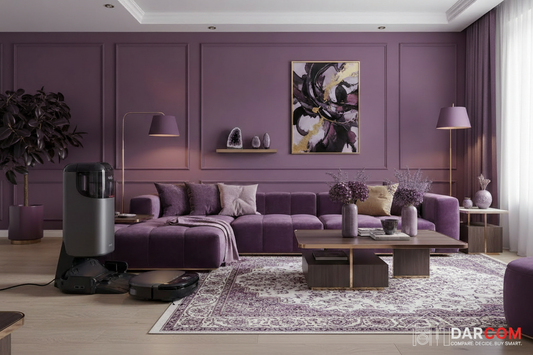 eufy S1 PRO Purple Living Room with DARCOM Logo