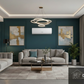 Gree AC in Dark Teal Living Room with DARCOM Logo