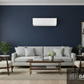 Gree AC in Navy Blue Living Room with DARCOM Logo