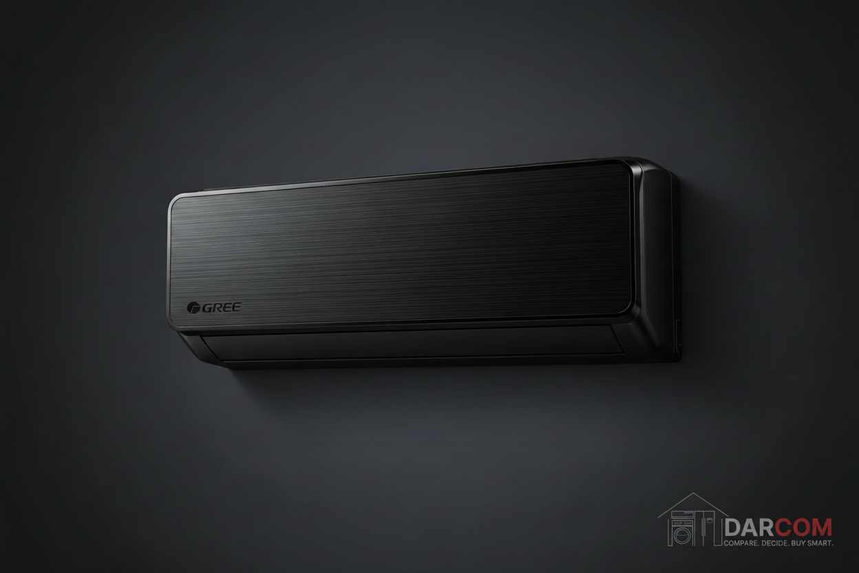 Gree AC Unit Dark Background with DARCOM Logo