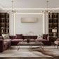 Gree Clivia Champagne Gold Burgundy Living Room with DARCOM Logo