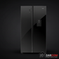 Hisense Black Glass Refrigerator Isolated with DARCOM Logo