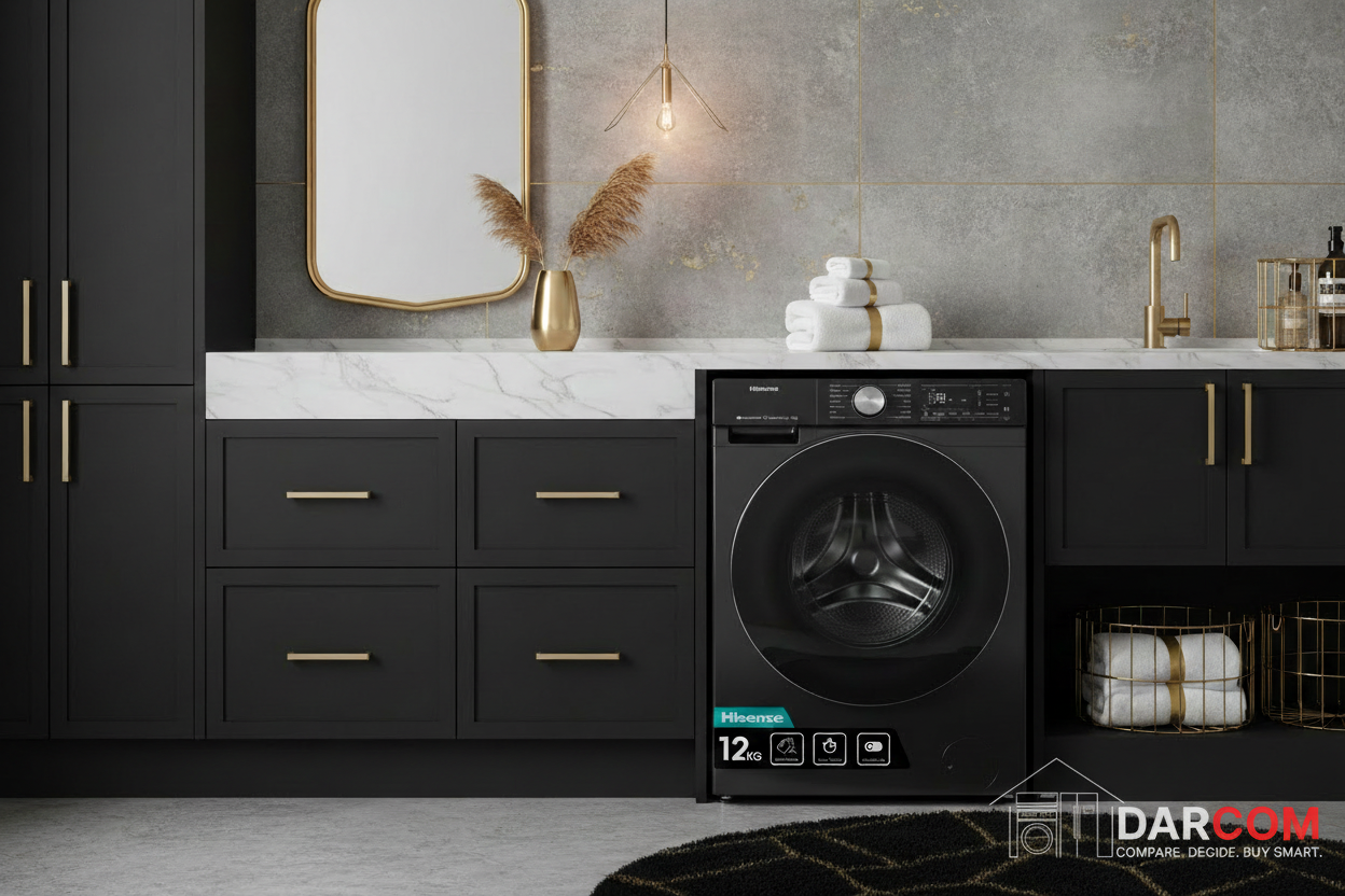 Hisense Washing Machine Lifestyle with DARCOM Logo