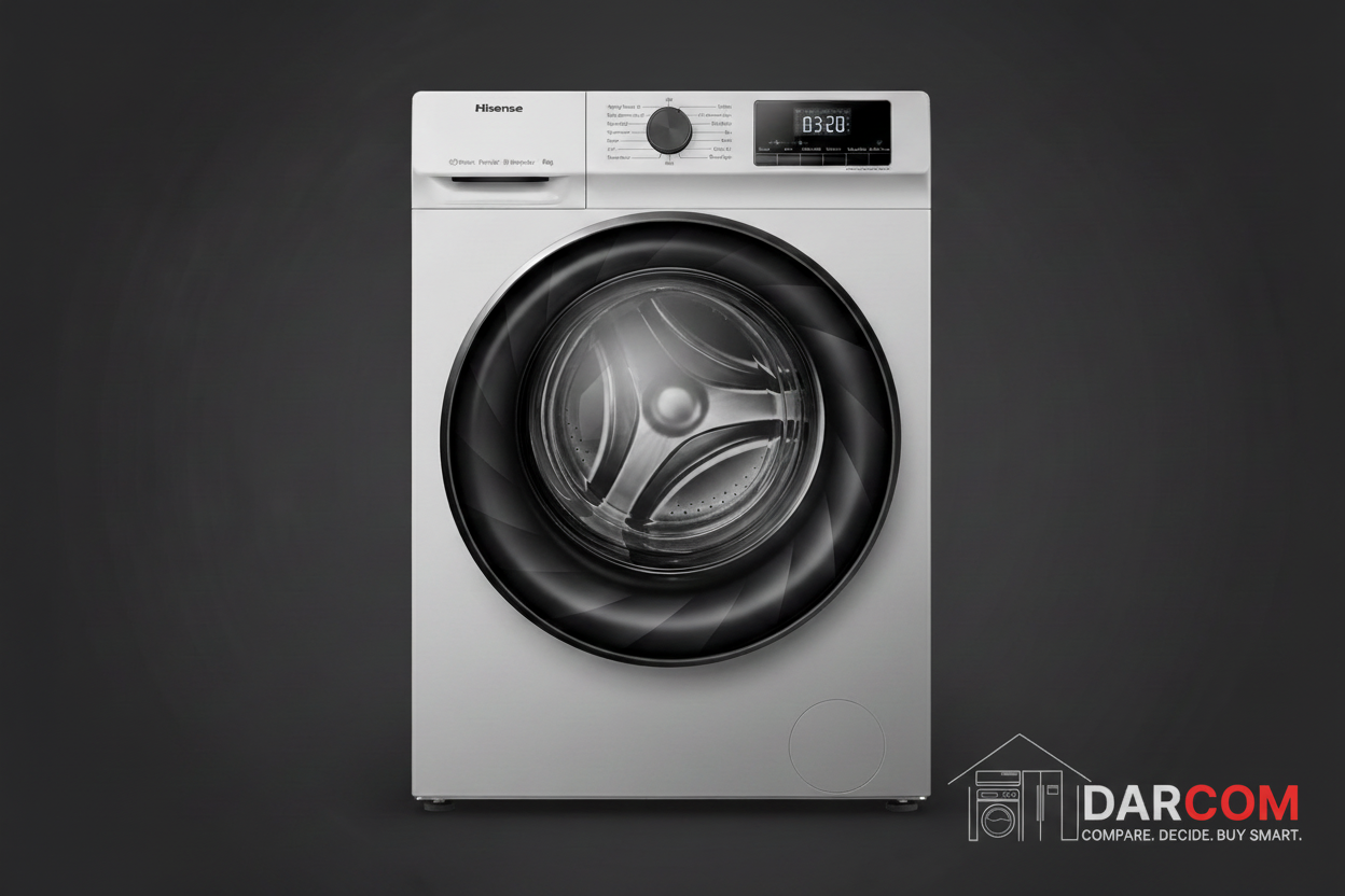 Hisense Washing Machine Product Shot with DARCOM Logo