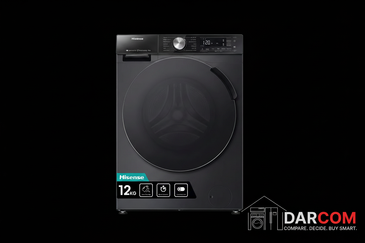 Hisense Washing Machine Product Shot with DARCOM Logo