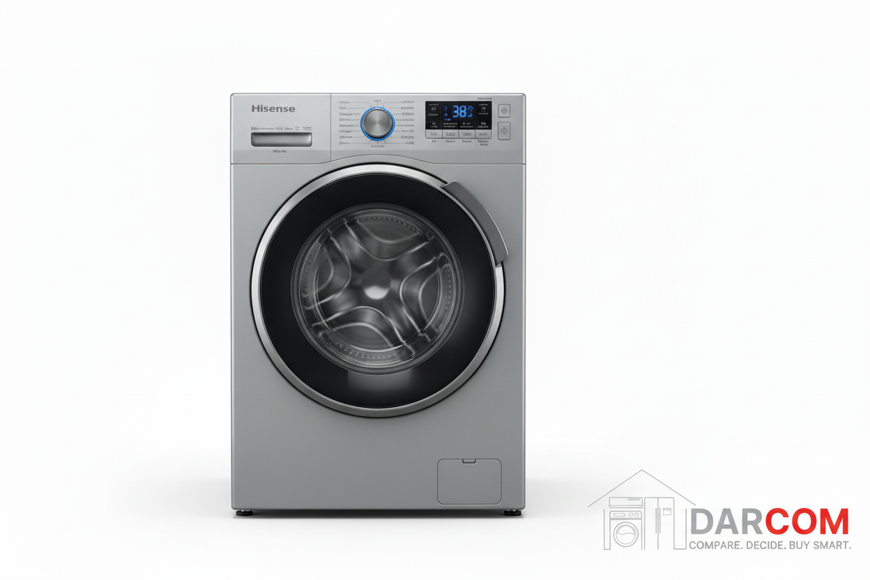 Hisense WFQP7012J7-P Silver Washing Machine with DARCOM Logo