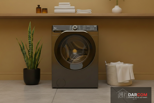 Hoover Washing Machine Lifestyle Yellow with DARCOM Logo