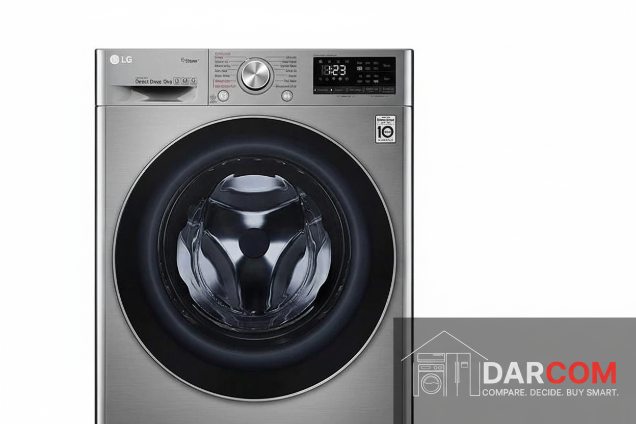 LG 9kg Washing Machine Product Photo with DARCOM Logo