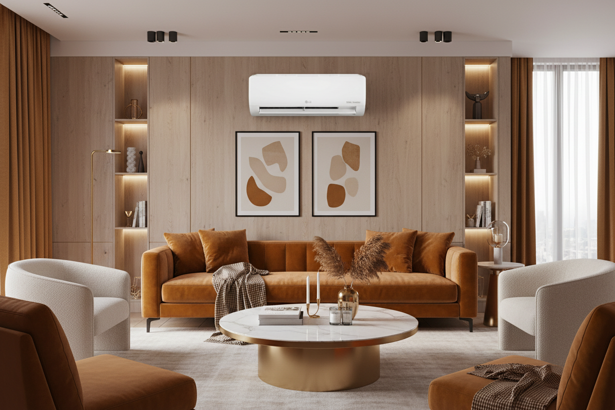 LG Air Conditioner in Luxury Living Room