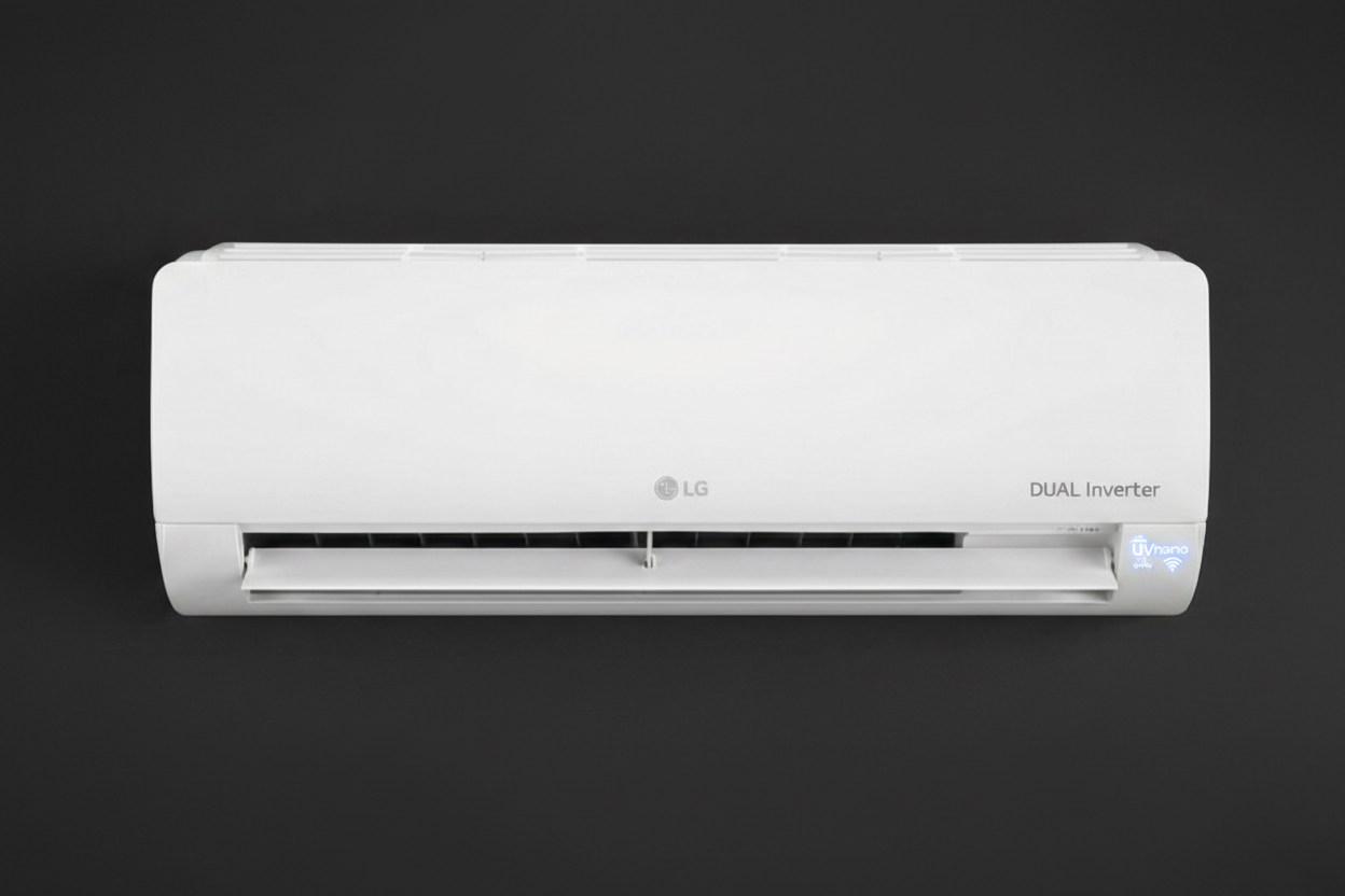 LG Air Conditioner on Dark Background