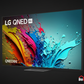 LG QNED MiniLED TV with DARCOM logo - Dark Background