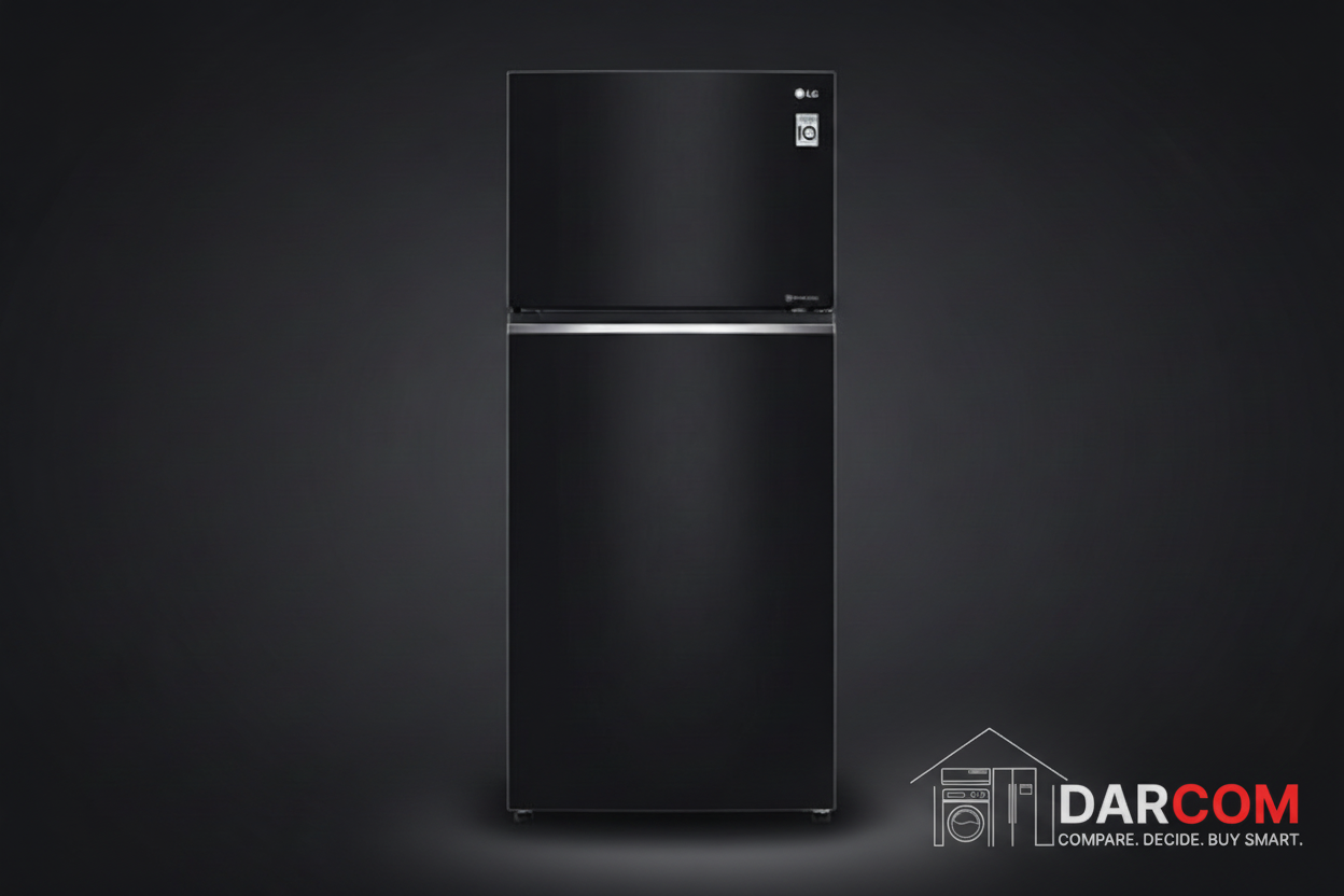 LG Refrigerator Dark Luxury with Darcom Logo