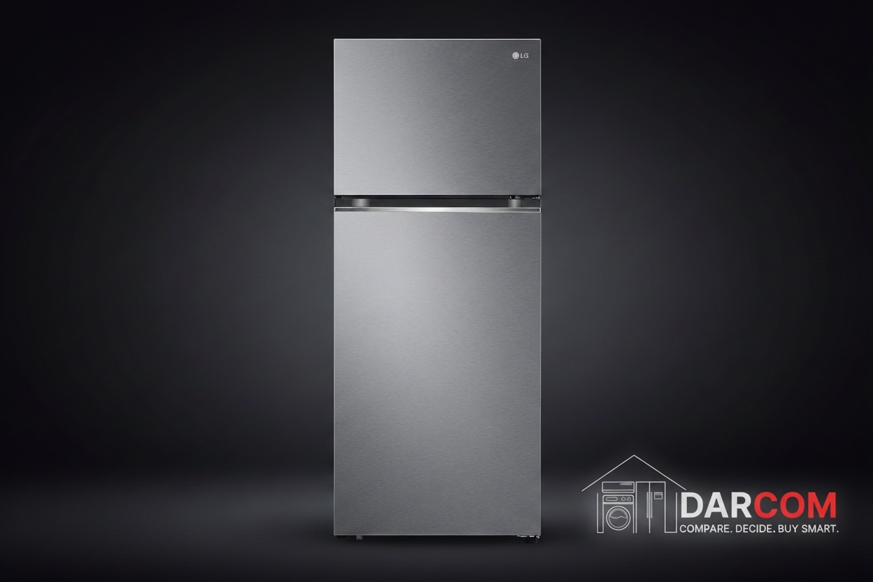 LG Refrigerator Dark Luxury with DARCOM Logo