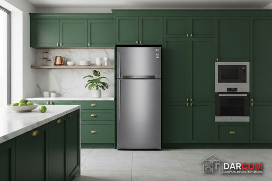 LG Refrigerator Hunter Green Kitchen with Darcom Logo