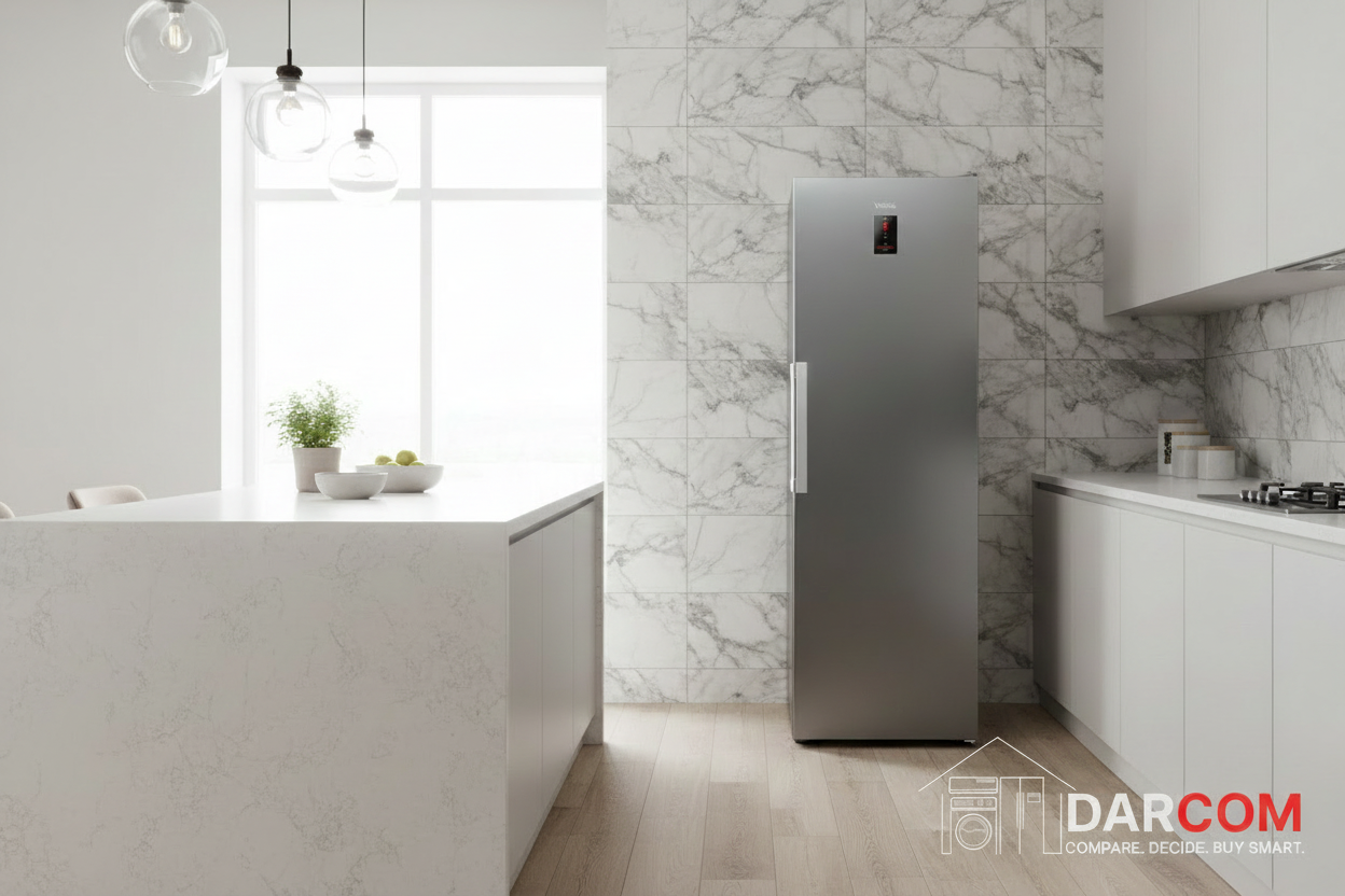 Lifestyle Kitchen with Marled Tile and DARCOM Branding
