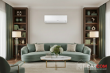 Luxury Living Room with Samsung Air Conditioner with DARCOM Logo
