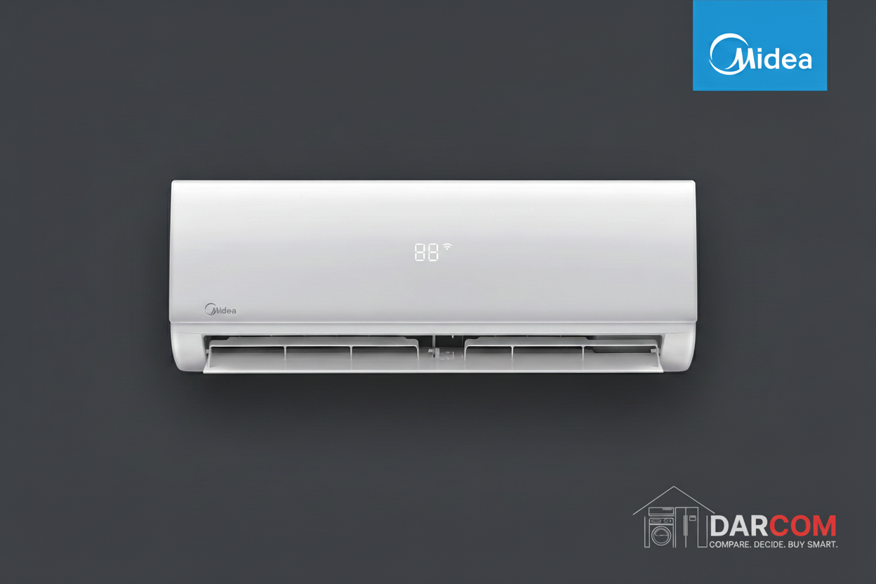 Midea AC Product Shot with DARCOM Logo