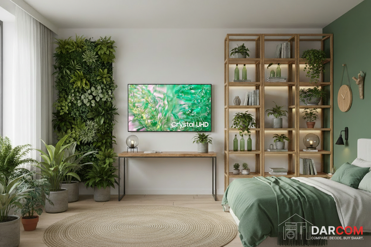 Samsung 43" TV with DARCOM logo - Bedroom Office