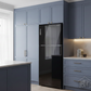 Samsung Bespoke Refrigerator Dusty Blue Kitchen with Darcom Logo