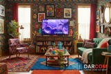 Samsung Crystal UHD TV with DARCOM logo - Lifestyle