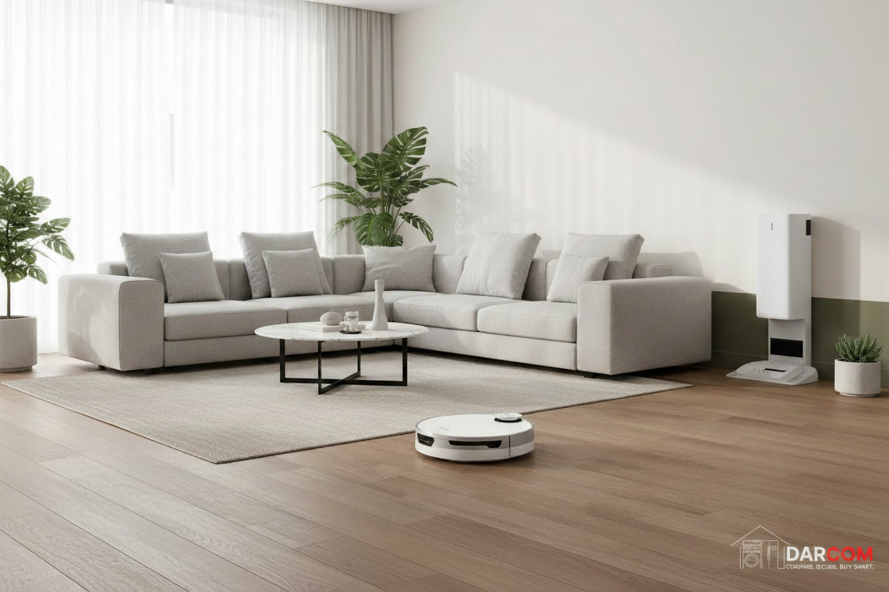 Samsung Jet Bot+ Lifestyle with DARCOM logo