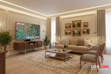 Samsung Neo QLED 8K TV with DARCOM logo - Living Room