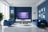 Samsung Neo QLED 8K TV with DARCOM logo - Luxury Living Room