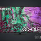 Samsung Neo QLED TV with DARCOM logo - Dark Background