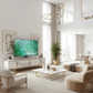 Samsung Neo QLED TV with DARCOM logo - Luxury Living Room