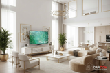 Samsung Neo QLED TV with DARCOM logo - Luxury Living Room