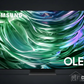 Samsung QD-OLED TV with DARCOM logo - Dark Background
