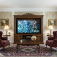 Samsung QLED TV with DARCOM logo - Classic Living Room